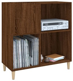 barna tölgy színű szerelt fa hanglemezszekrény 84,5x38x89 cm