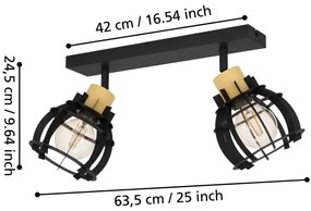 Eglo 43927 - Spotlámpa STILLINGTON 2xE27/40W/230V