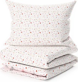 Krepp kiságy ágyneműhuzat Renforcé LOVITA rózsaszín Ágyneműhuzat mérete: 45 x 65 cm | 90 x 140 cm