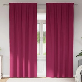 Függönyök függönyökkel 2 pcs Bordó 245x140cm Poliészter