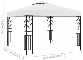 fehér pavilon 3 x 3 m 180 g/m²