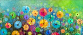 Kép - Absztrakt virágok (120x50 cm)