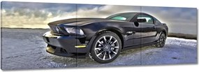 Vászonkép 90x30 Ford Mustang a hóban Autó Klasszikus Made in Usa