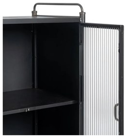 Fekete fém tálalószekrény 58x150 cm Brick – Ixia