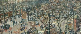 Kép - Camille Pissarro, Boulevard des Italiens, Morning, Sunlight, reprodukciók (120x50 cm)