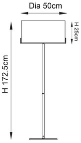 Endon 72634 - Állólámpa HAYFIELD 1xE27/40W/230V barna/szürke