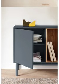 Sötétszürke alacsony komód 137x76 cm Corvo - Teulat