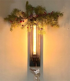 Retro fali lámpa 1 x E27 fekete