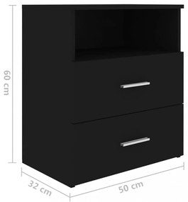 fekete éjjeliszekrény 50 x 32 x 60 cm