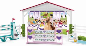 Schleich 42440 Versenypálya lovakkal ésápolónőkkel, mozgatható ízületekkel