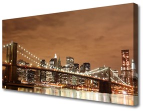 Vászonkép Bridge City Architecture 100x50 cm