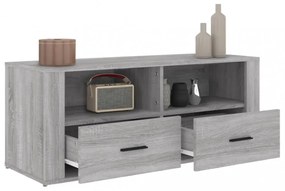 szürke sonoma színű szerelt fa TV-szekrény 100 x 35 x 40 cm