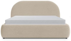 Franciaágy 140 cm Olivo P (ágyráccsal) (tárolóhellyel) (közepes bézs + fekete). 1100411