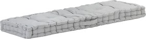 vidaXL szürke pamut raklappadló-párna 120 x 40 x 7 cm