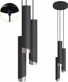 Pont Mennyezeti Lámpa Függő Modern Loft fekete ezüst Csillárok