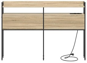 Fejtámla LED -es lámpákkal sonoma tölgy 120 cm Faanyag