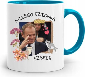 Donald Tusk Kék Bögre Platform Ajándék fényképes nyomtatással
