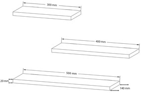 Leila White polc, 3 db