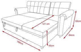 Catini NESTA sarok ülőgarnitúra, barna