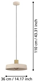 Eglo 900429 - Csillár zsinóron VALDIOLA 1xE27/40W/230V