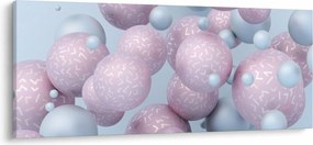 Absztrakt kép - Pasztell gömbök (120x50 cm)