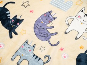 Mikroplüss ágynemű PURRSLEEP bézs Ágyneműhuzat mérete: 2 db 70 x 90 cm | 200 x 220 cm