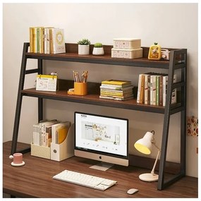 Multifunkcionális 3 szintes polc VERTEX fekete/dió