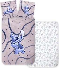 Disney Lilo és Stitch, A csillagkutya Stellar Waves gyerek, ovis ágyneműhuzat 100×135 cm, 40×60 cm