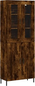 vidaXL füstös tölgy színű szerelt fa magasszekrény 69,5 x 34 x 180 cm