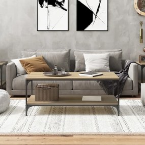 sonoma tölgy színű szerelt fa dohányzóasztal 80 x 50 x 40 cm