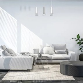 Csillár zsinóron DANTE 3xGU10/25W/230V fehér/fényes króm