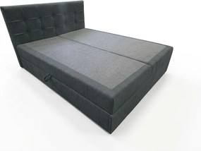 Kárpitozott boxspring ágy DIRELIS VIBE 140x200 cm sötétszürke Matrac: Bonell rugós matrac