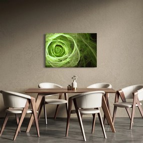 Kép - Absztrakt rózsa zöld (90x60 cm)