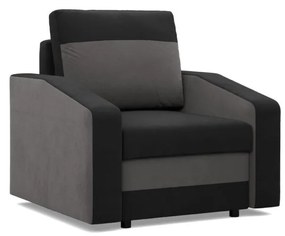 Hewlet fotel, szövet anyag, bonell töltet, fekete - szürke