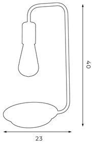 Asztali lámpa BRENDA 1xE27/60W/230V fekete