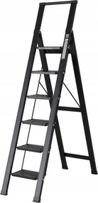 Háztartási létra 6 lépcsős alumínium összecsukható Slim Space Lemar 031106