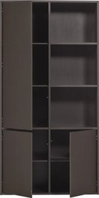 Sötétbarna borovi fenyő moduláris szekrény 108x215 cm Meggy – WOOOD