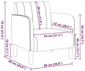 sötétszürke bársony kanapészék karfás szék 54 cm