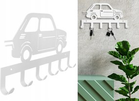 Ruhatartó akasztó kulcstartó Kicsi Fiat Fehér