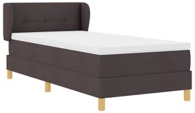 Boxspring Ágy Mattal - Sötétbarna - 100x200 cm - Szövet