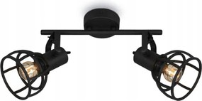 Briloner Korbo fekete spotlámpa 2x E14, fekete, 30 cm hosszú