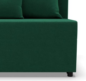 Nobu sarokkanapé, bársony, univerzális oldal, zöld