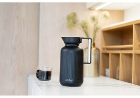 Matt fekete termosz 1 l Lungo – Vialli Design