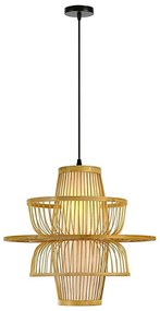 Immax 08254L - Csillár zsinóron PINCHOS 1xE27/40W/230V átm. 45 cm bambusz 08254L