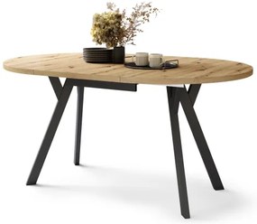 Étkezőasztal ARTUR artisan tölgy/fekete