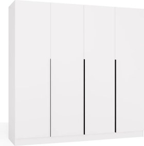 SENSO 4D gardróbszekrény 200x56.5x200 cm, fehér-fekete