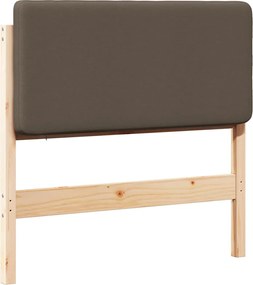 vidaXL Kárpitozott fejtámla Barna és taupe 80 cm Tömör fenyőfa