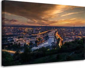 Vászonkép Építészet Rouen Este 90X60