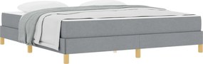vidaXL Boxrugós ágy matracmal Világosszürke 180 x 200 cm szövet