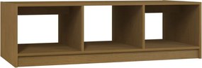 vidaXL mézbarna tömör fenyőfa dohányzóasztal 110 x 50 x 34 cm